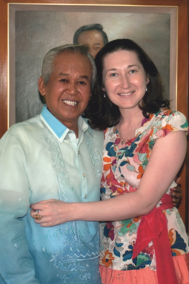 Natalya Bronzova with Alex Orbito in the Philippines