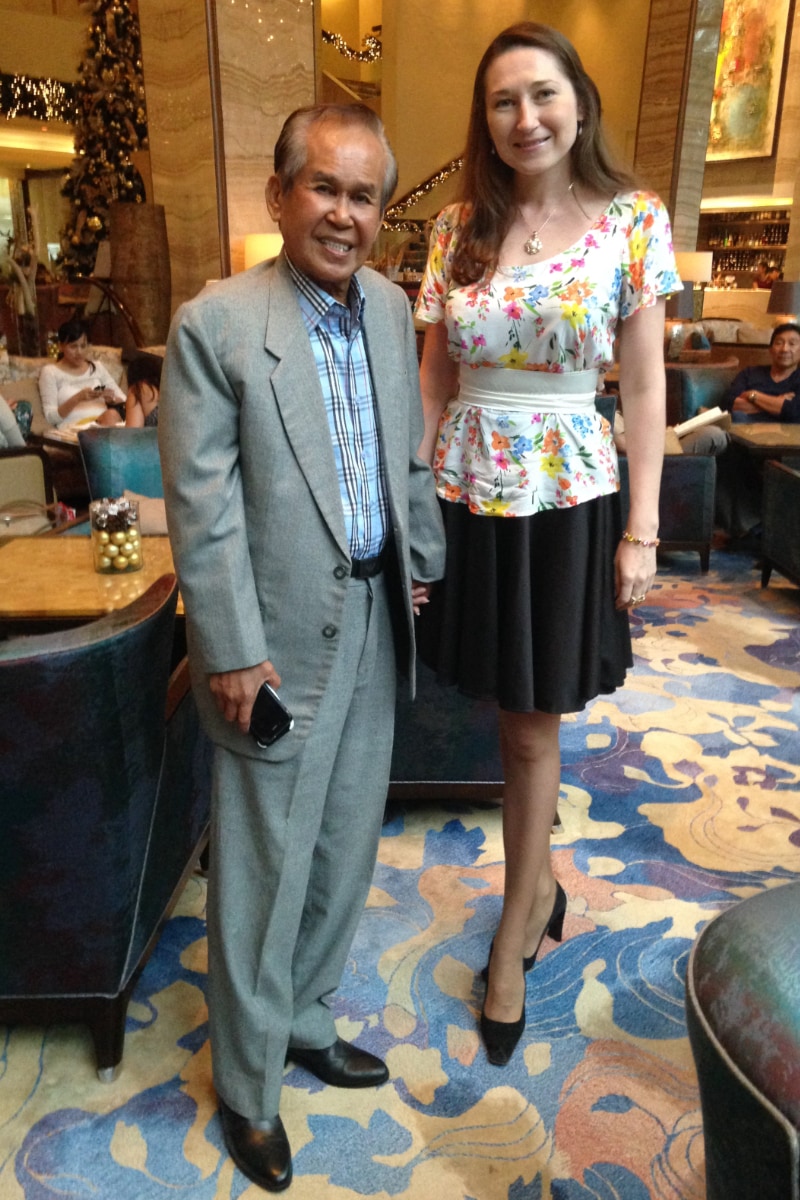 Natalya Bronzova with Alex Orbito in the Philippines