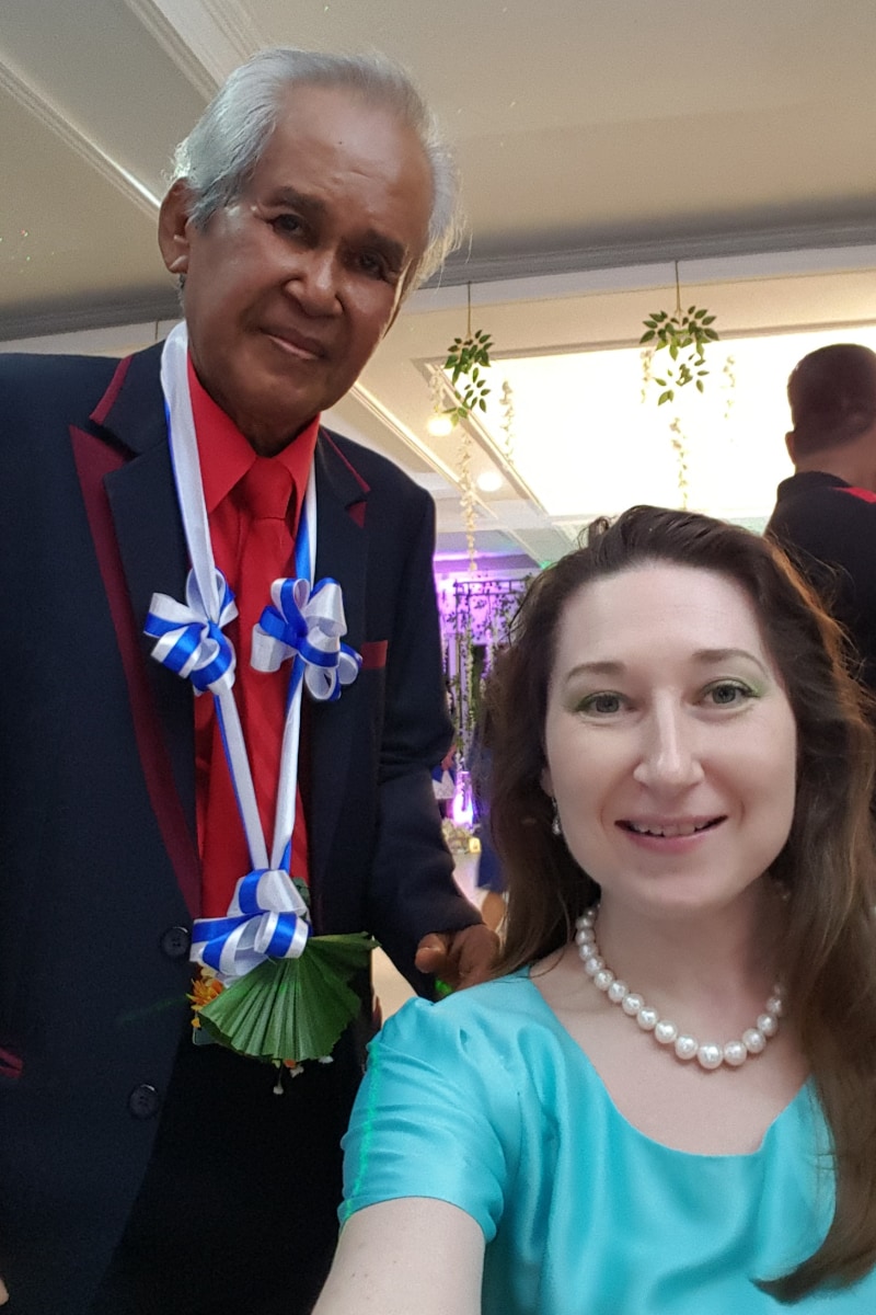 Natalya Bronzova with Alex Orbito in the Philippines
