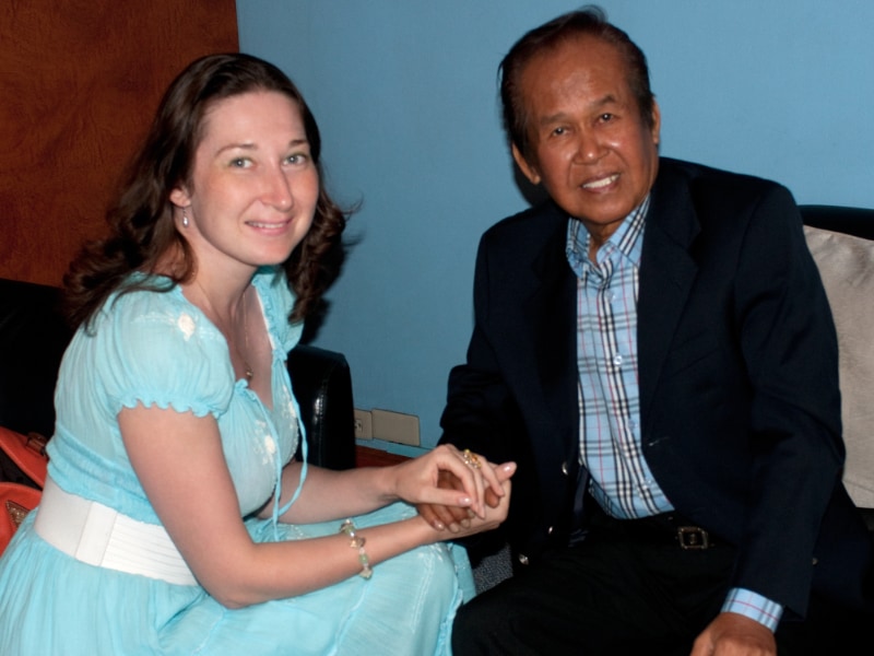 Natalya Bronzova with Alex Orbito in the Philippines