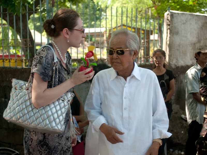 Natalya Bronzova with Alex Orbito in the Philippines
