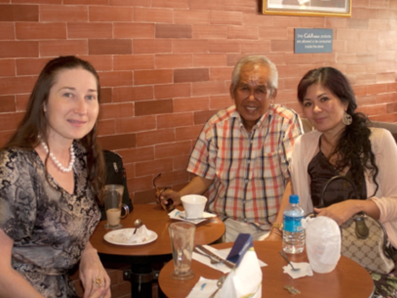 Natalya Bronzova with Alex Orbito in the Philippines