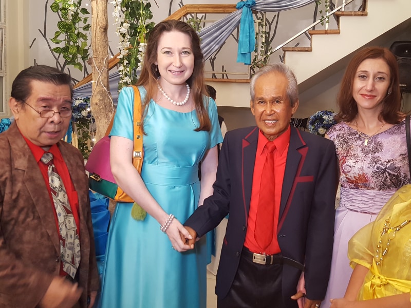 Natalya Bronzova with Alex Orbito in the Philippines