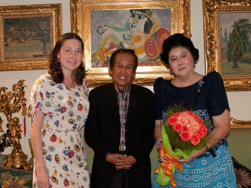 Natalya Bronzova with Alex Orbito in the Philippines
