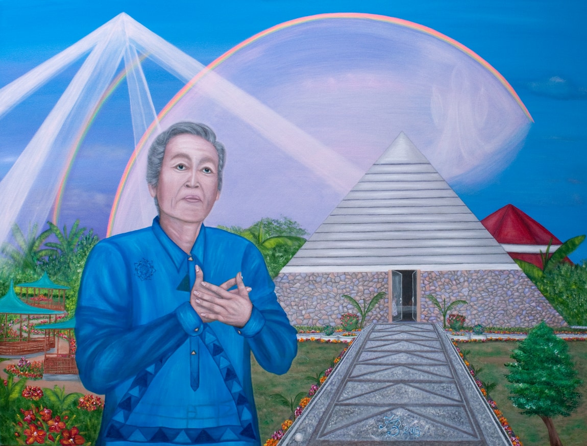 Natalya Bronzova painting of Alex Orbito | Pyramid of Asia and Pyramid for Light, Philippines